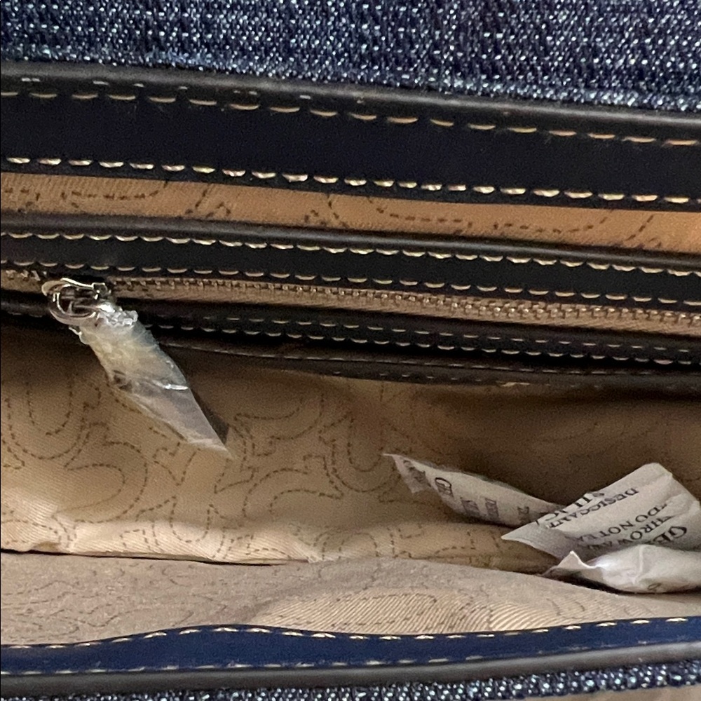True Religion Denim and Tan Crossbody Bag - Picture 7 of 9
